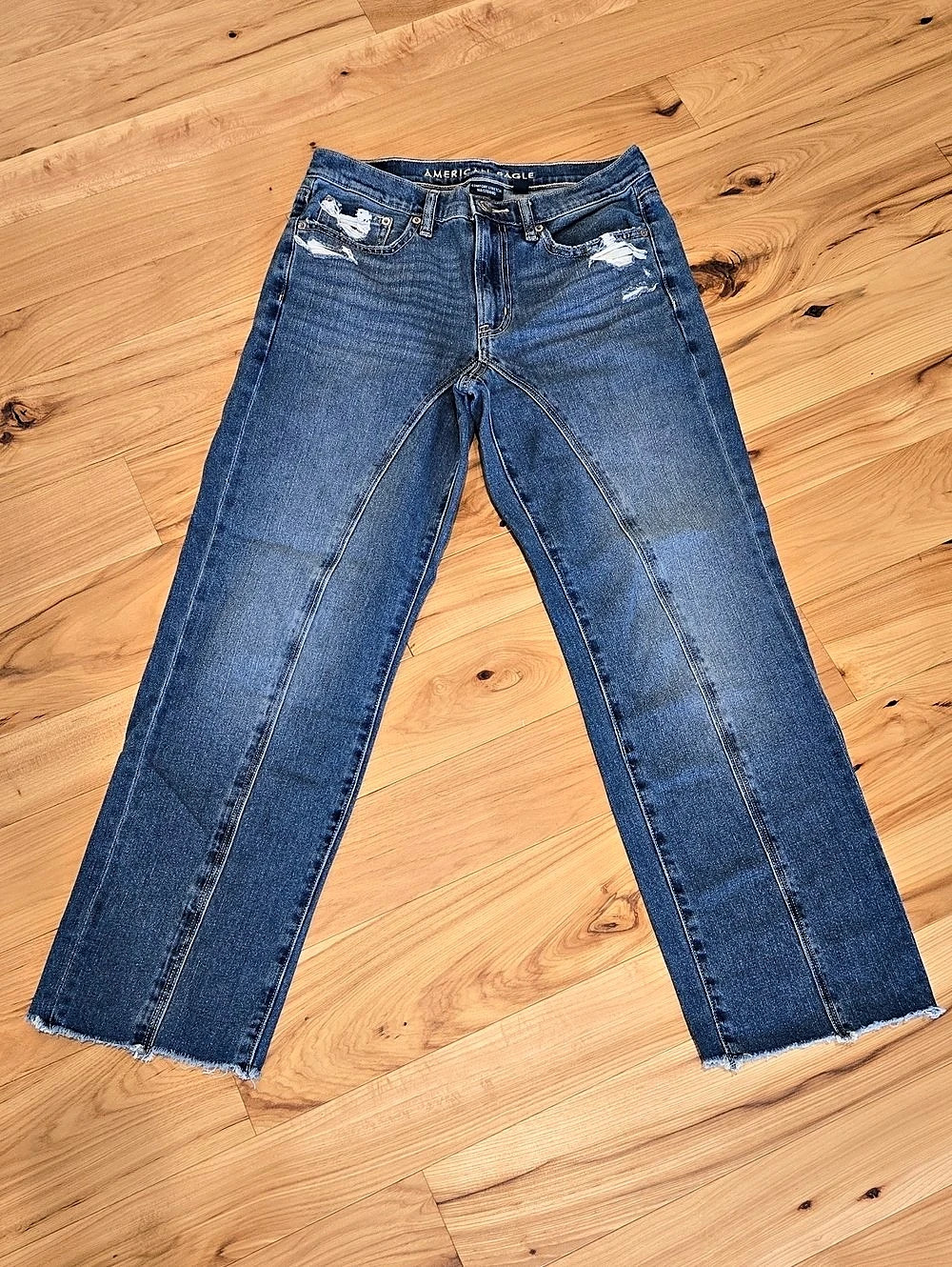 American Eagle Boot Cut Jeans Blue Waist 2